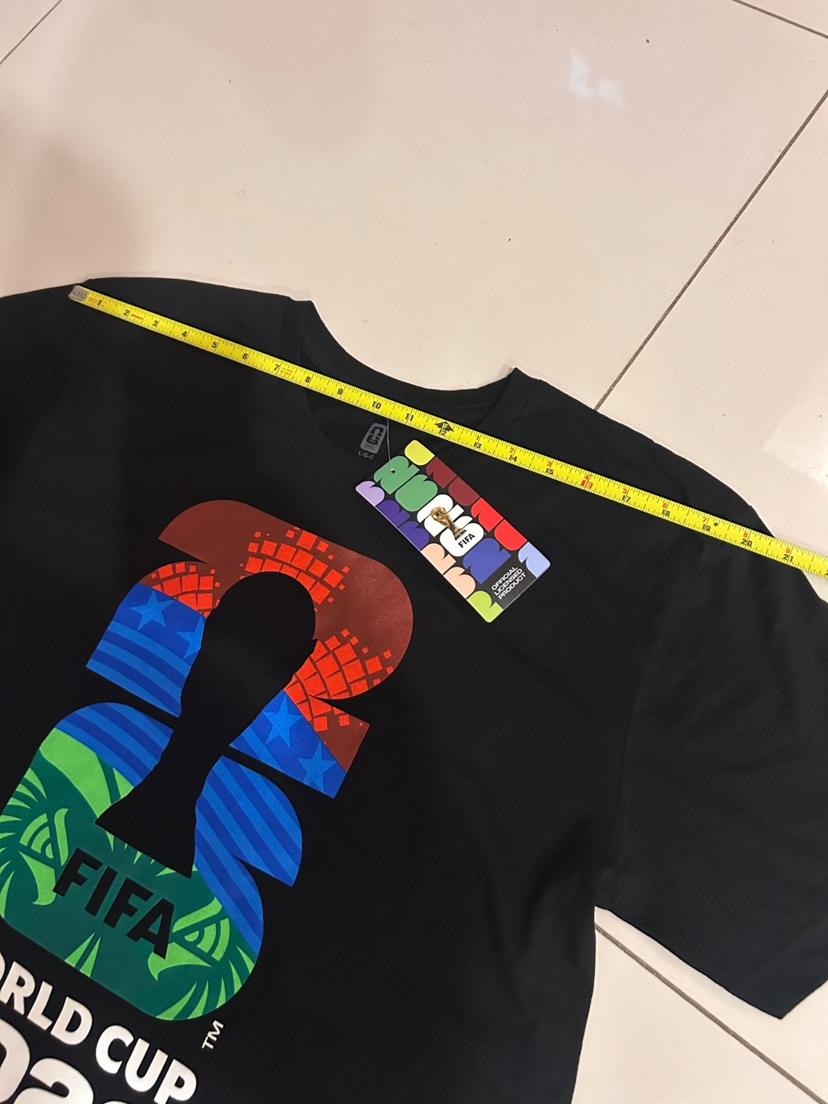 FIFA World Cup 2026 Can Mex USA Black T-Shirt Large NWT Official FIFA Tee