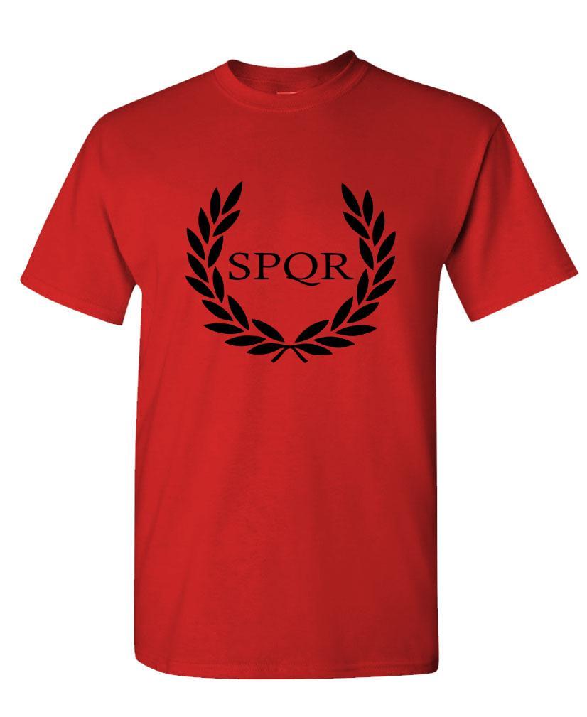 SPQR roman eagle empire caesar wreath oak – Mens Cotton T-Shirt