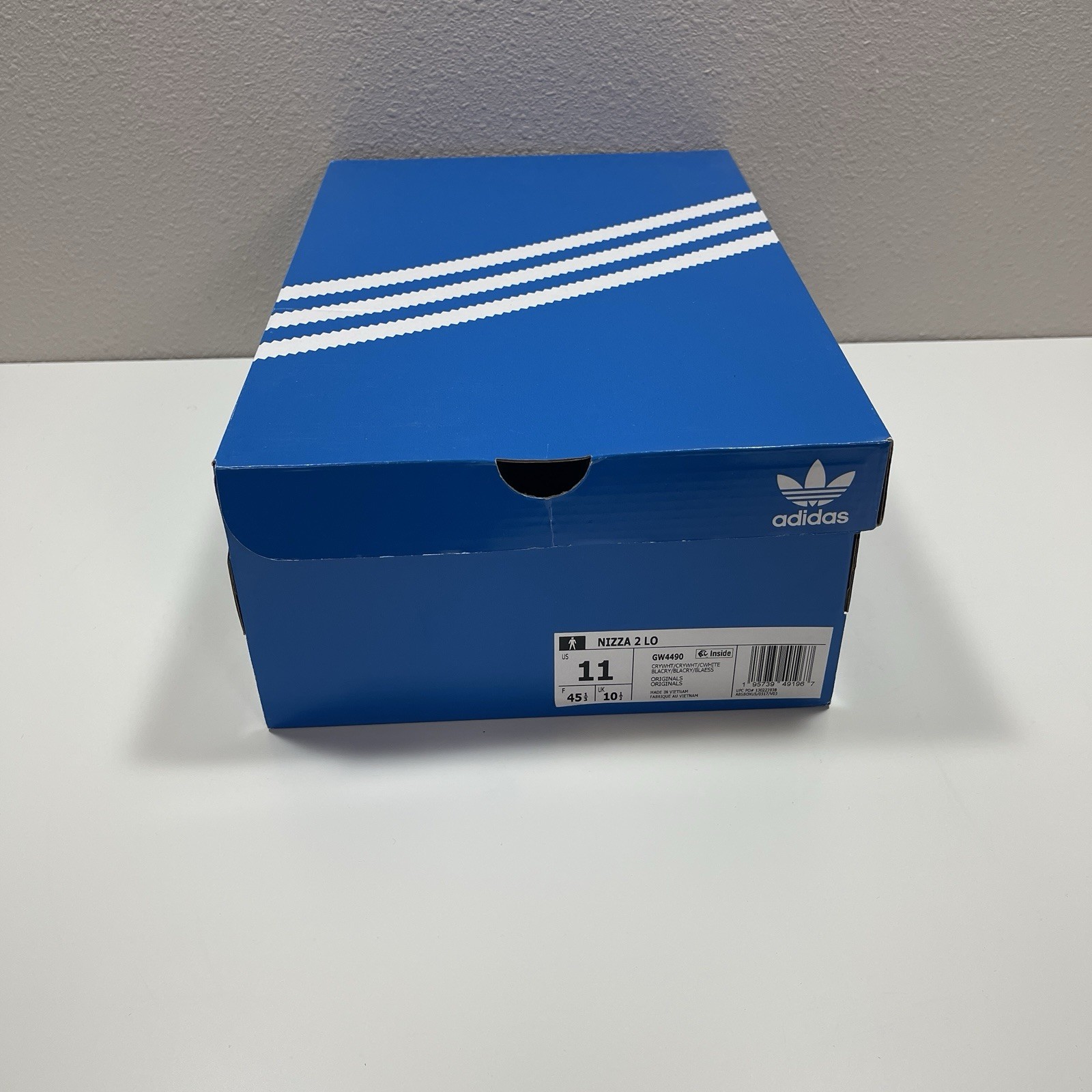 11 adidas Nizza 2 Lo GW4490 White Platform Canvas Sneakers NIB