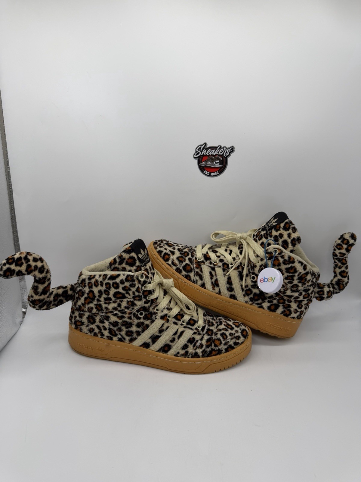 Adidas Jeremy Scott Leopard Cheetah Animal Tail Wings Bear Men’s V24536 Size 7