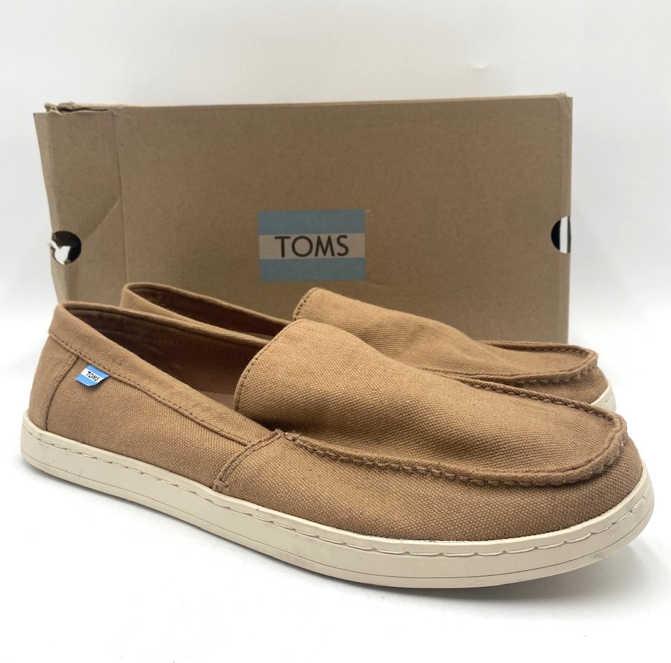 TOMS AIDEN Men’s NEW Slip-on Loafers Toffee Hemp Multiple Sizes