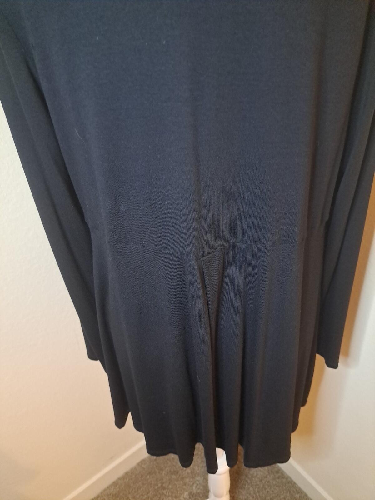 Eileen Fisher Open Front Cardigan Black XL EUC Returns Accepted