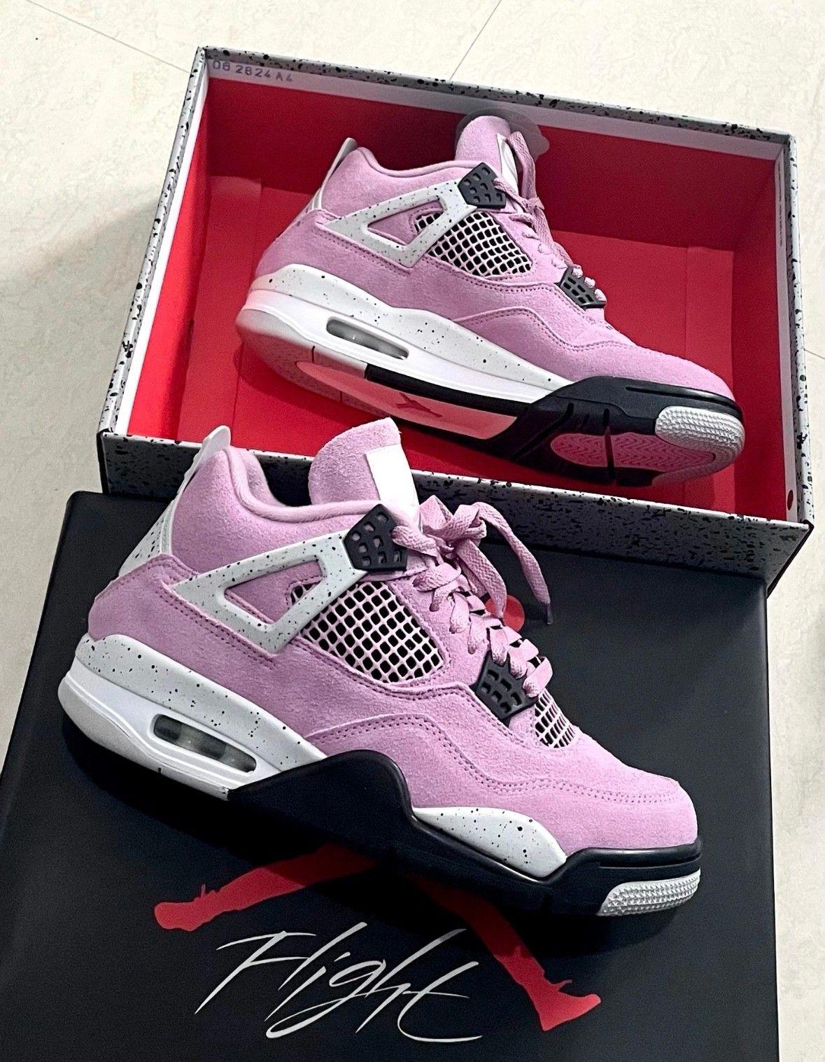 Jordan Air Jordan 4 “Orchid” Retro Basketball Shoes for US Men/Women Size