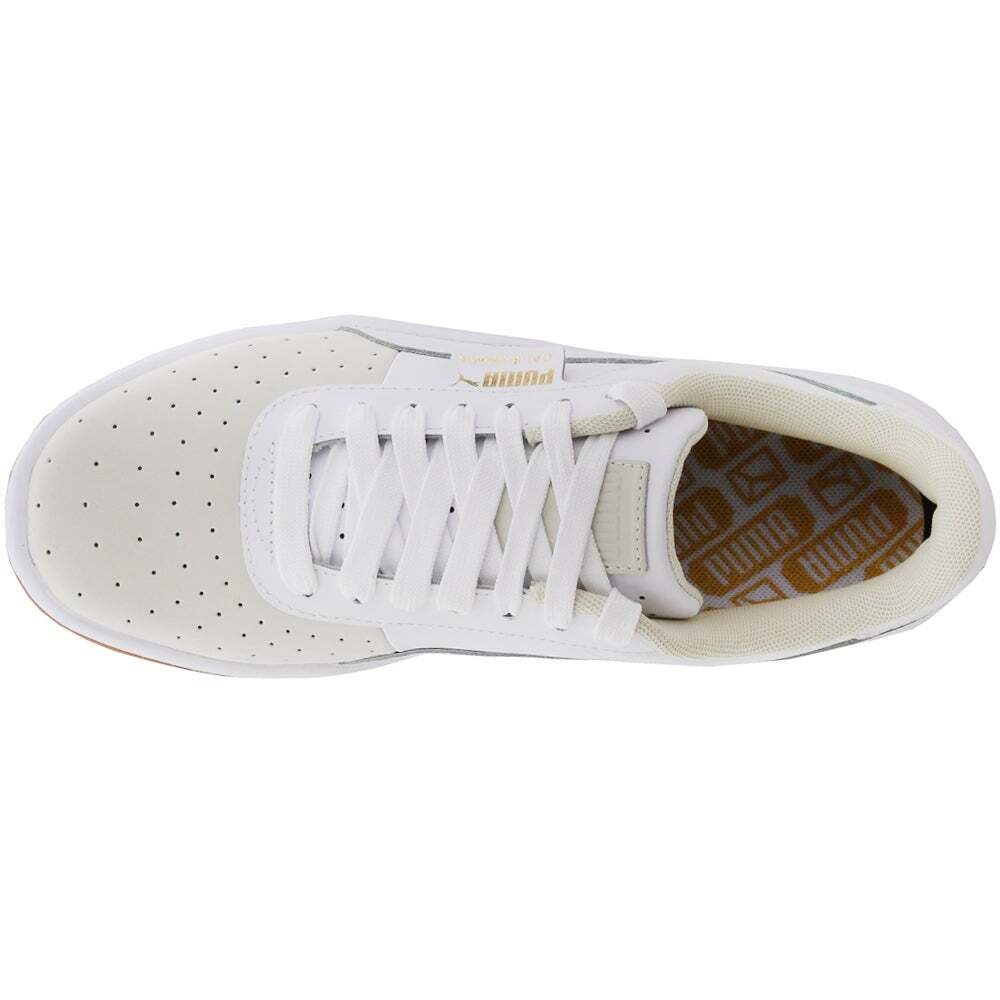 PUMA California Exotic Perforated Lace Up Womens White Sneakers Casual Shoes 36