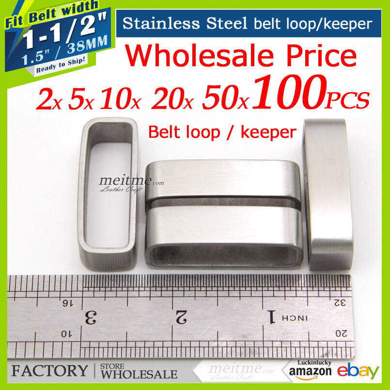 1.5 in Replacement loops Stainless Steel Belt loop Belt Buckle Keeper -Wholesale