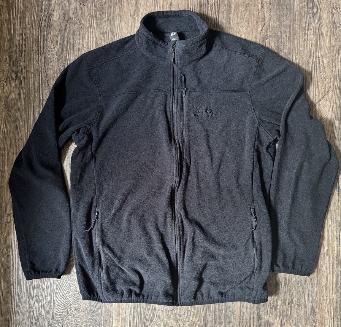 Mountain Hardwear Microchill Jacket Mens XL Black Fleece Backpacking Hiking
