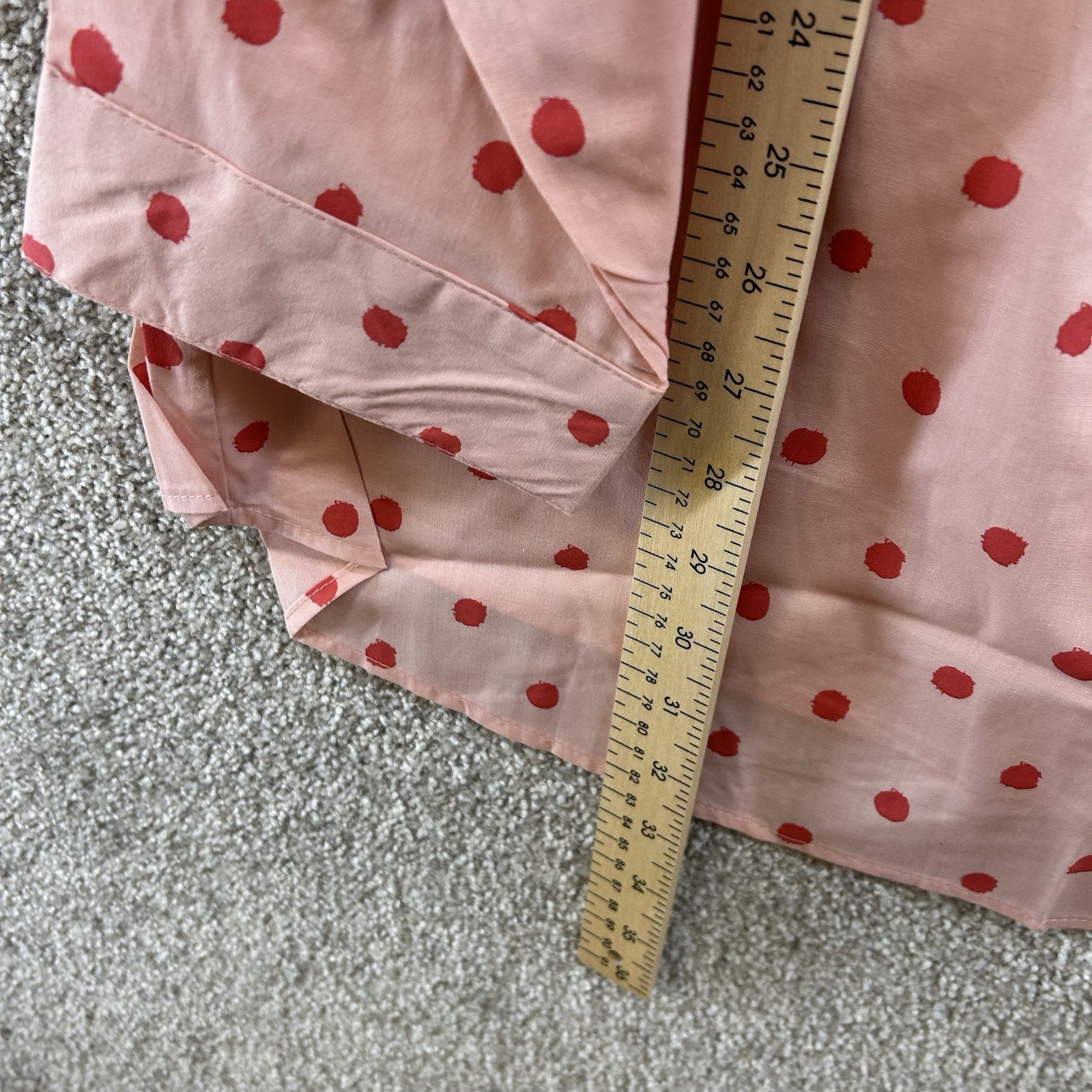 NWOT Roman’s Women’s Button Front Shirt Size 36W Pink Red Polka Dot Blouse Plus
