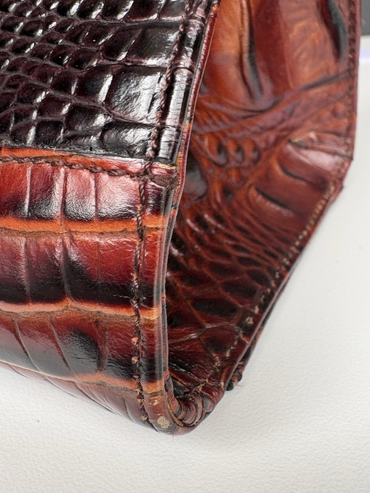 Brahmin Anywhere Convertible Melbourne Embossed Leather Satchel-Matching Wallet