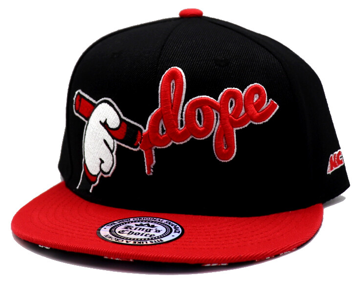 King’s New Leader Dope Drawing Diamond Money Black Red Era Snapback Hat Cap