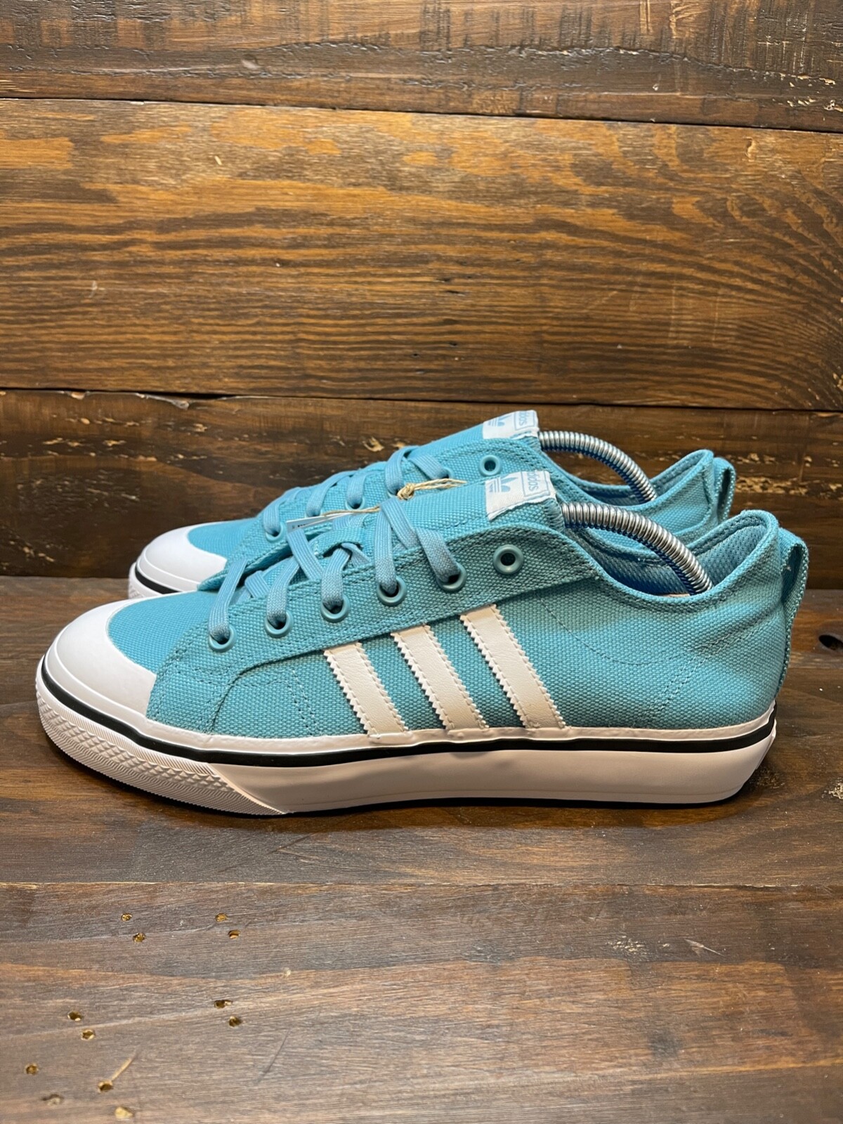 NEW Adidas Nizza Low Advantage Athletic Casual Shoes Blue White Mens Size HP9081