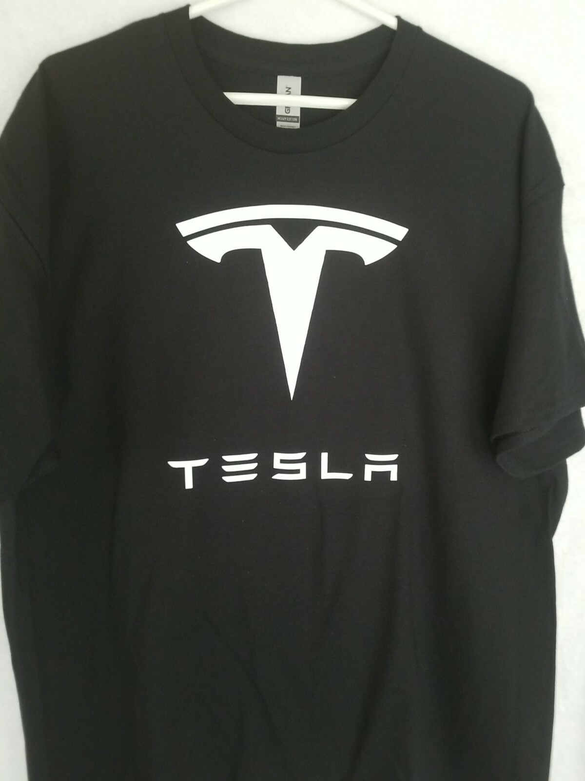 Tesla With Logo Mens Tshirt. All Sizes Same Price! Free Shipping!