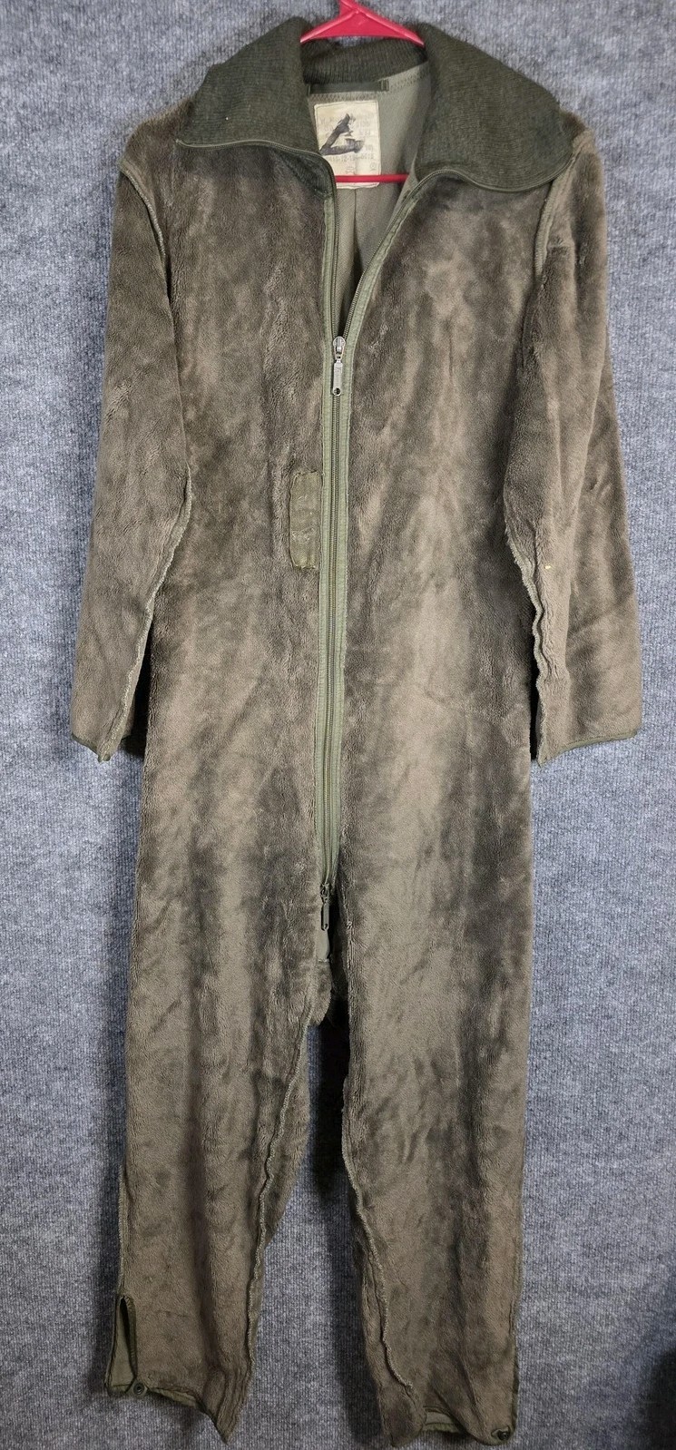 Vintage Bundeswehr Coveralls Mens Large Olive Fleece Liner Suit German 80s