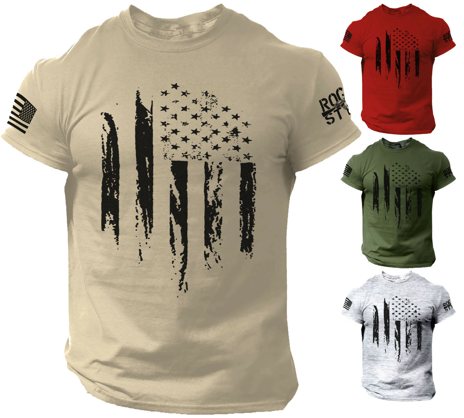 USA Distressed Flag T Shirt American Patriotic Tee