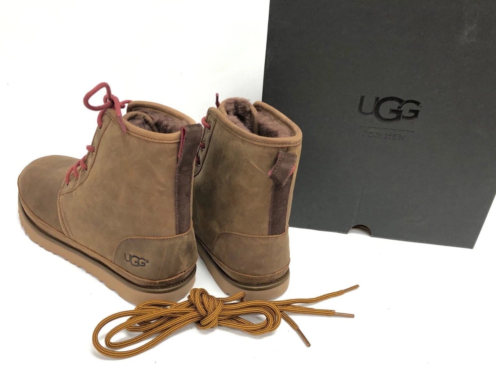 UGG Harkley Waterproof Lace Up Boot 1017238 Grizzly Brown Men’s Size M5/ W7