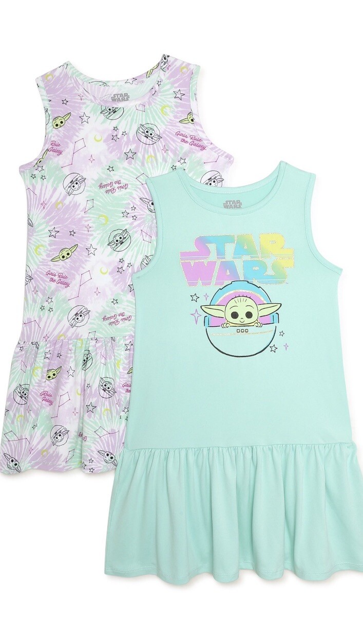 Star Wars Baby Yoda Girls 2pk Dresses. Size 6/6X NWT