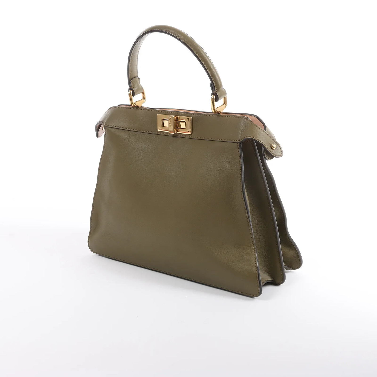 Fendi Peek-a-boo ICU Co., Ltd. Medium Leather Handbag in Green 8BN321