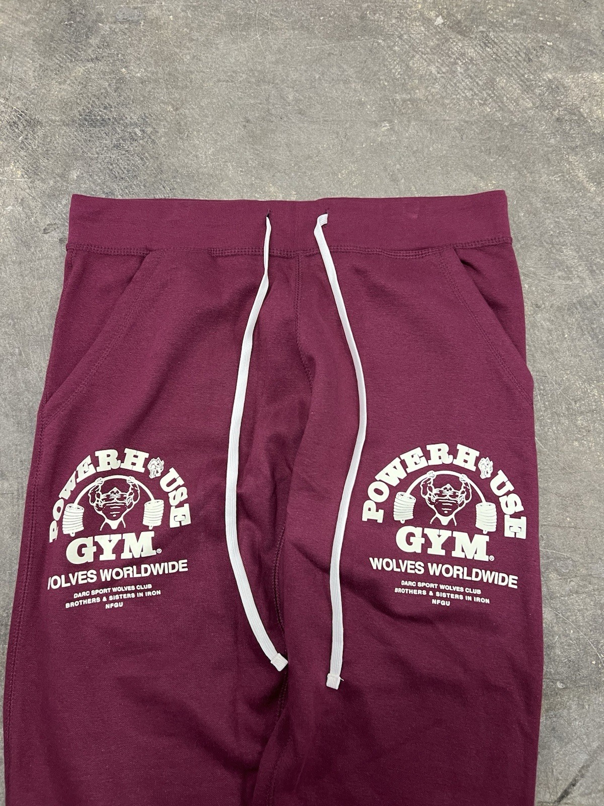 Darc Sport Powerhouse Gym Mens Jogger Sweatpants Size XL Maroon