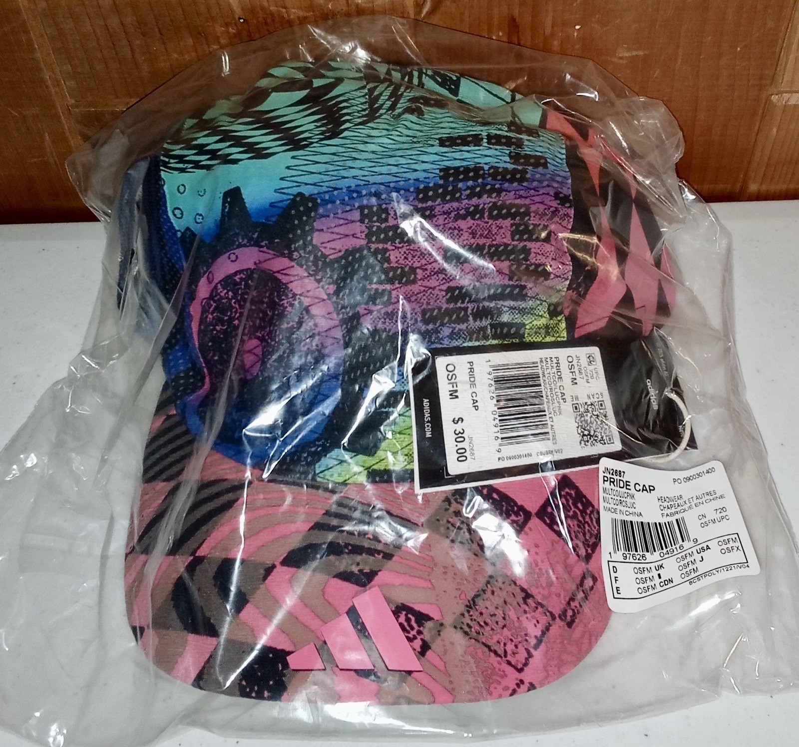 ADIDAS x JEREMY SCOTT Pride Cap Hat Multicolor JN2687 Adjustable OSFM NEW