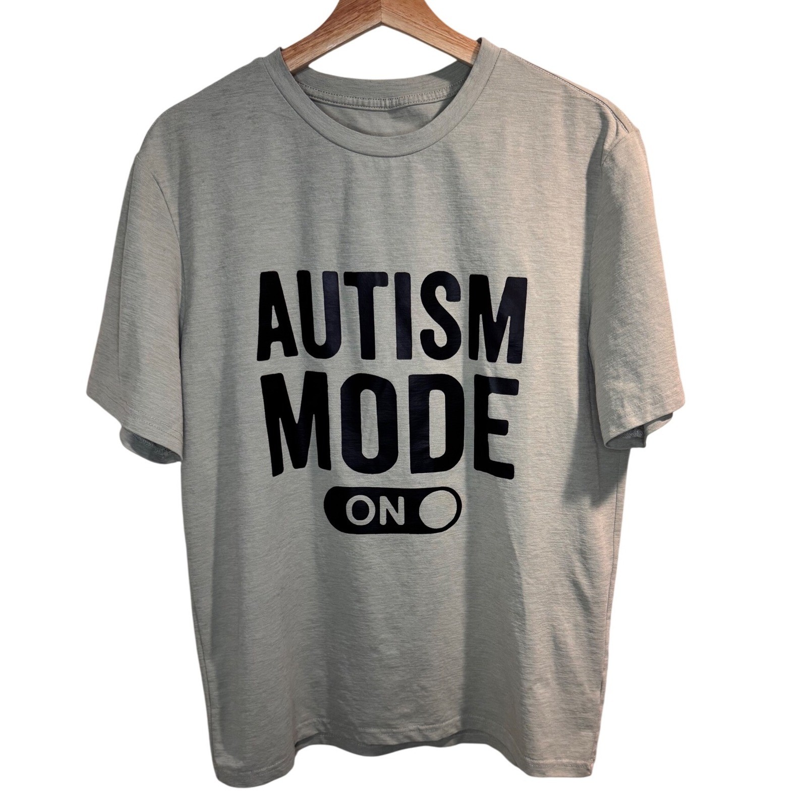 Autism Mode On T-Shirt Graphic Tee Top Unisex Adult Medium Awareness Inclusive