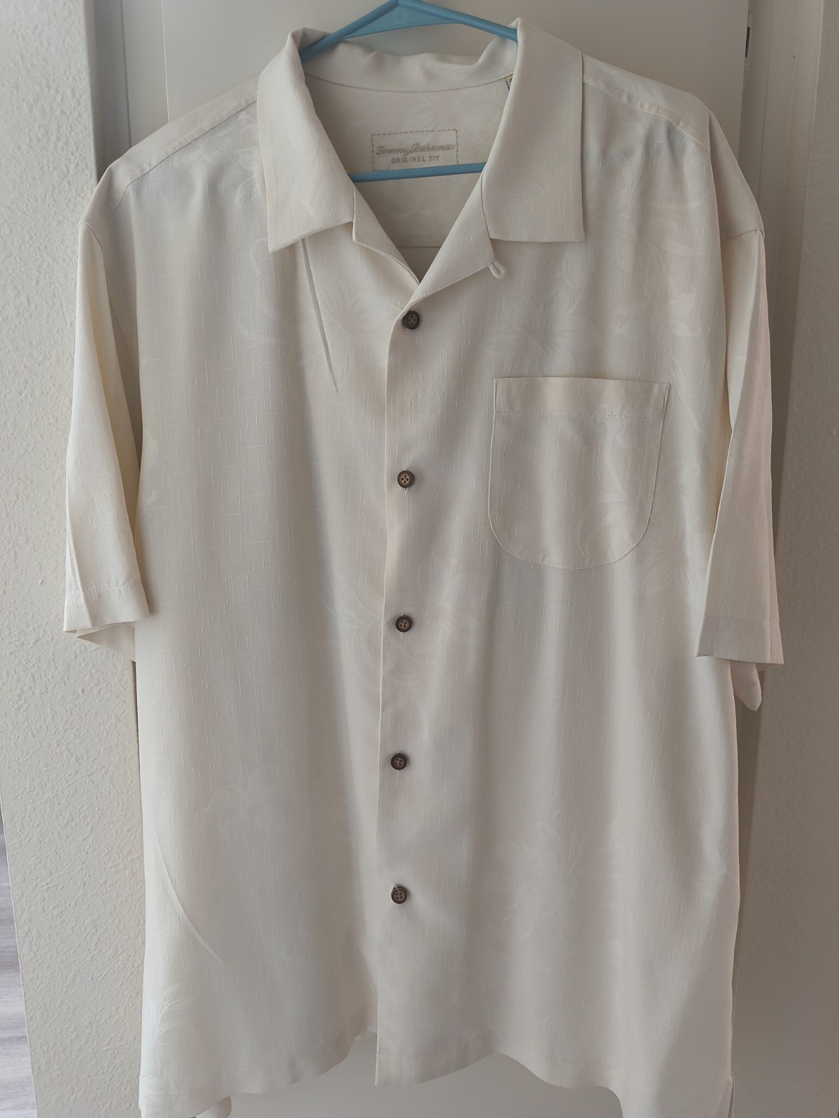 Tommy Bahama Sips Ahoy silk shirt embroidered XL