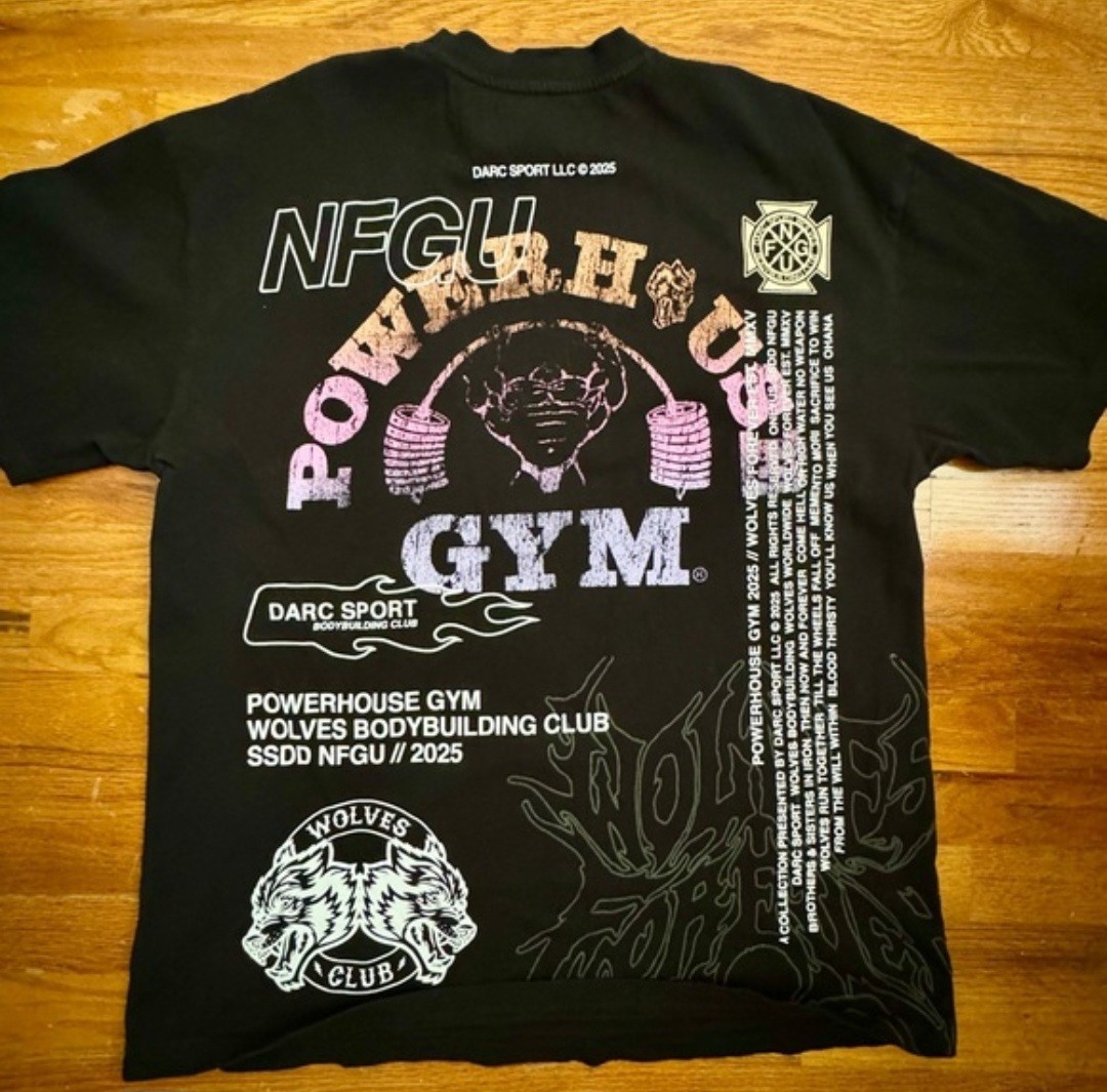Darc Sport Powerhouse Gym NFGU.H Wolf Graphic Crew Neck T-Shirt Men’s M