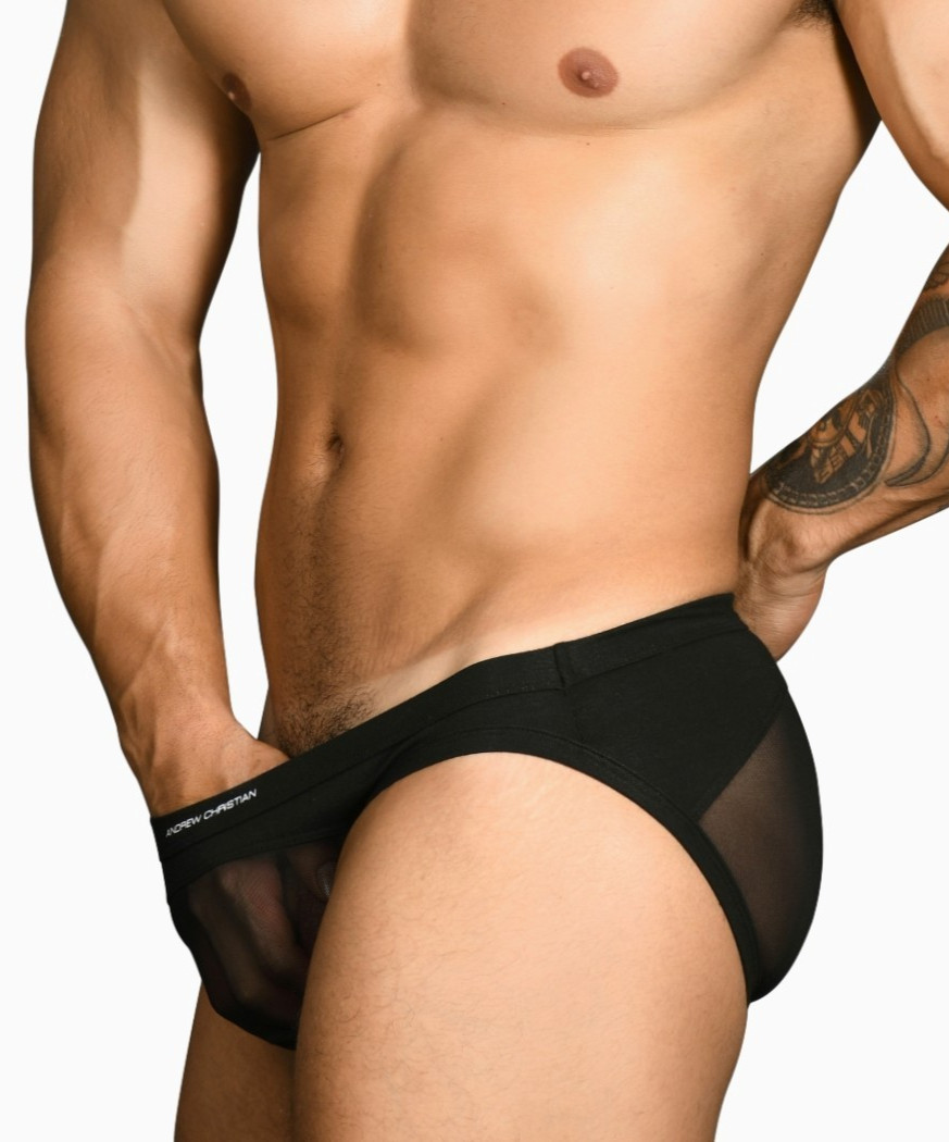Andrew Christian Arch Brief: Black – 91018 – Medium, Large & X-Large