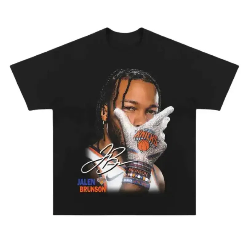Jalen Brunson Knicks Vintage Basketball Graphic Tee Fan Shirt