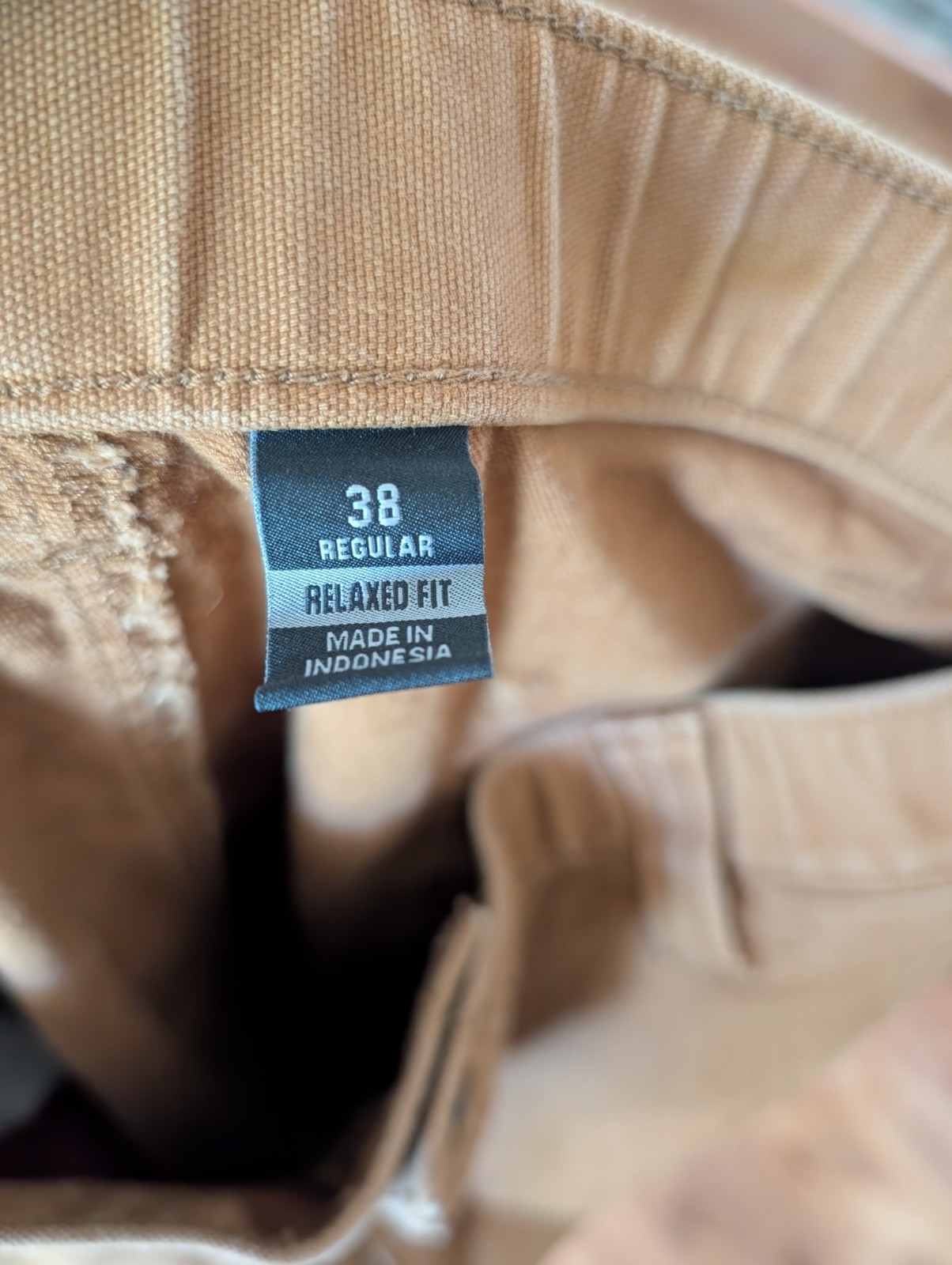 Carhartt Joggers Mens 38 Brown Rugged Relaxed Fit Canvas Pants