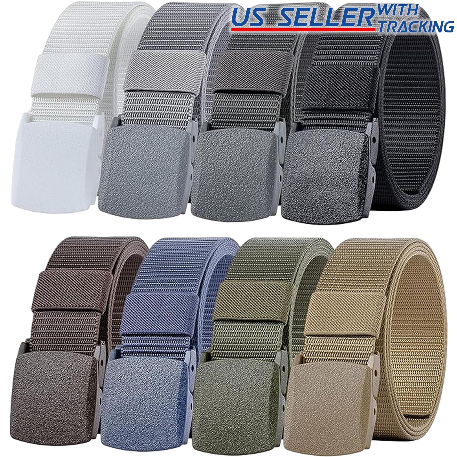 Heavy Duty Adjustable Tactical Military Style Belt Hypoallergenic Plastic Buckle