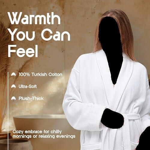 Bathrobe for All 100% Turkish Cotton, Luxury Terry Interior, Waffle Exterior