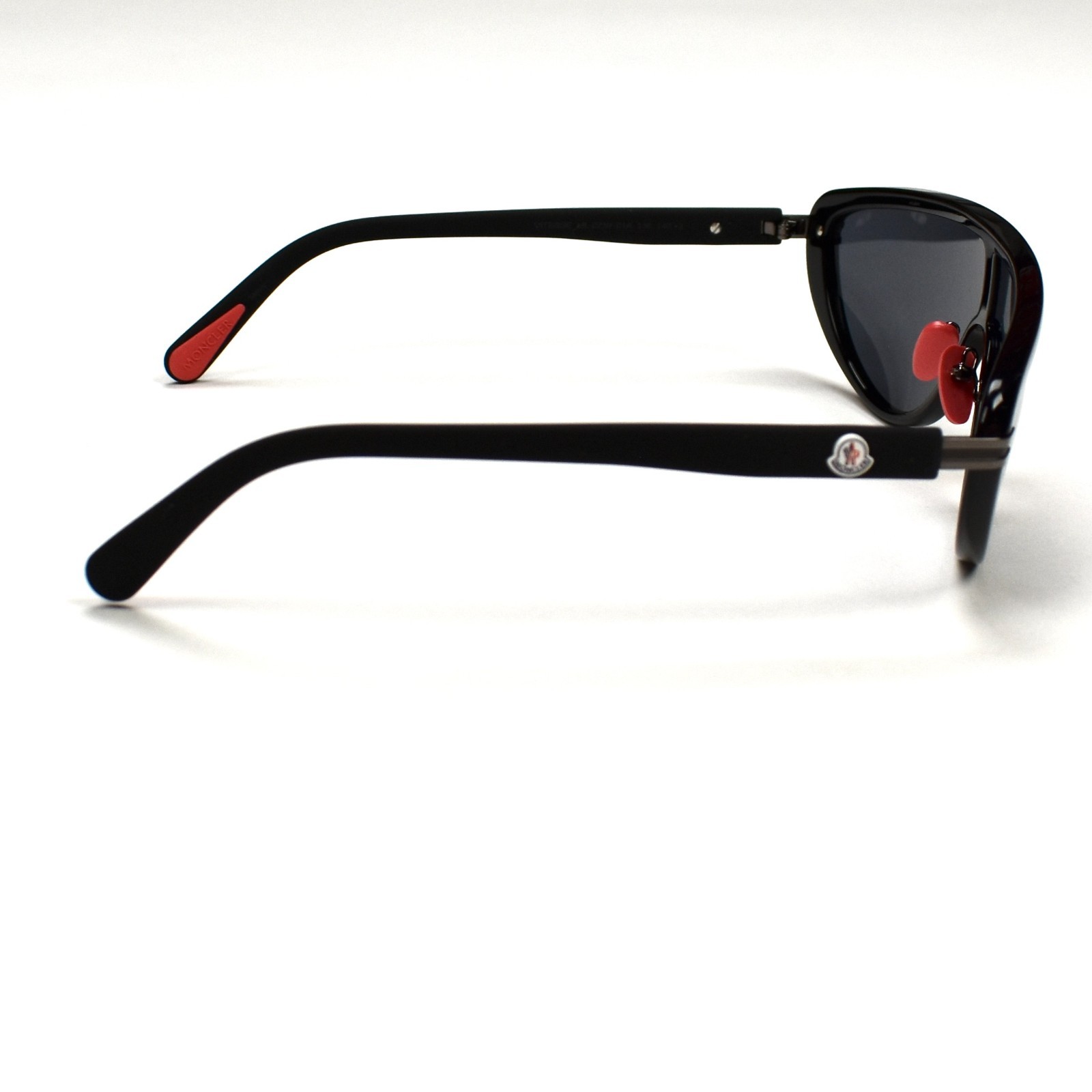 NWT $410 Moncler Vitesse Shield Sunglasses Men’s Black Gray Lens Sport AUTHENTIC