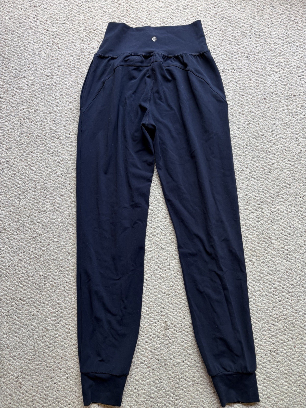 Athleta 531288 Womens Salutation Jogger Pant Sz ST Navy Blue Leisurewear Active