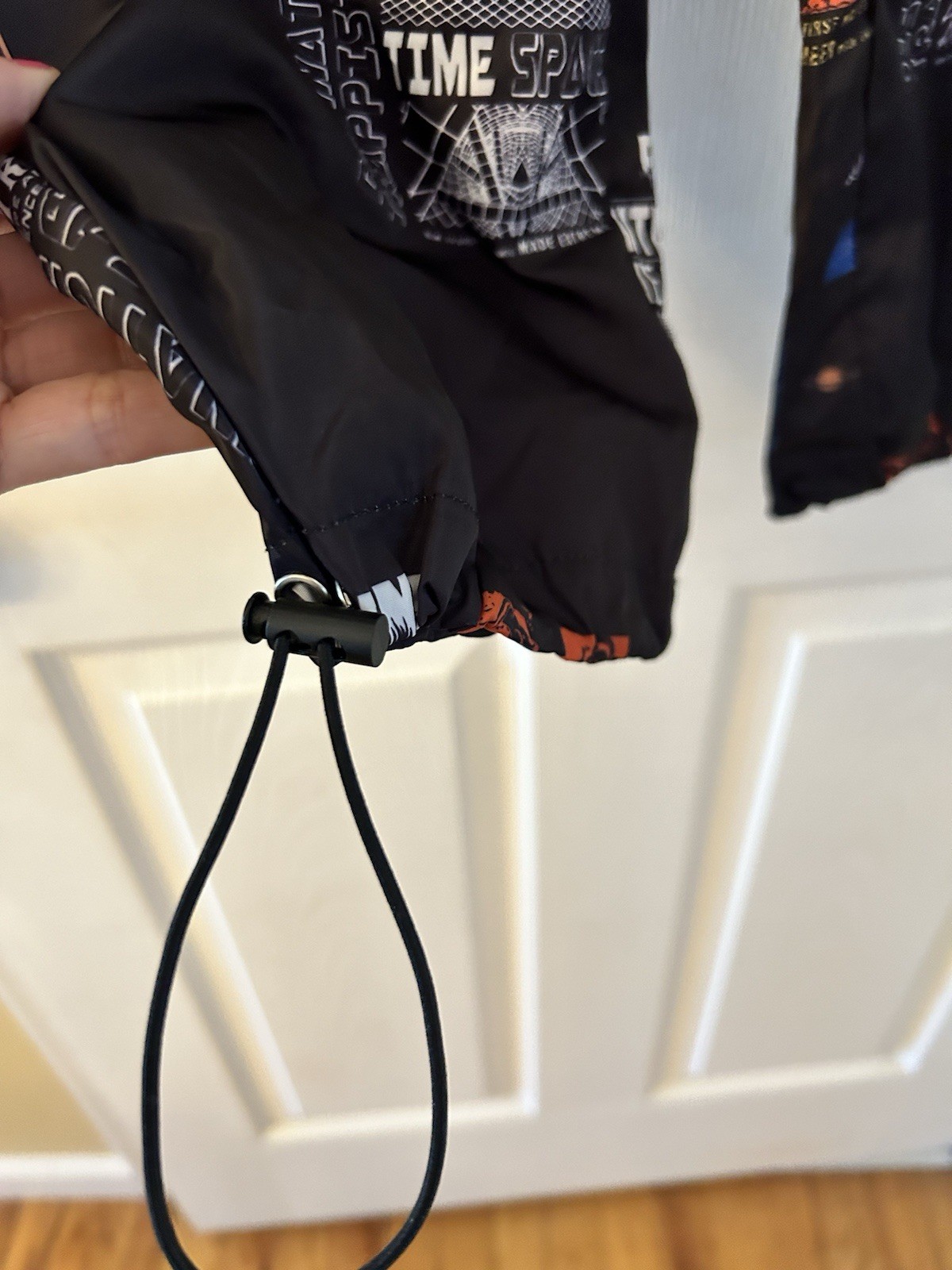 Stephen Hawking Joggers Sci-fi Extreme Wormhole Black Track Pants Windbreaker L