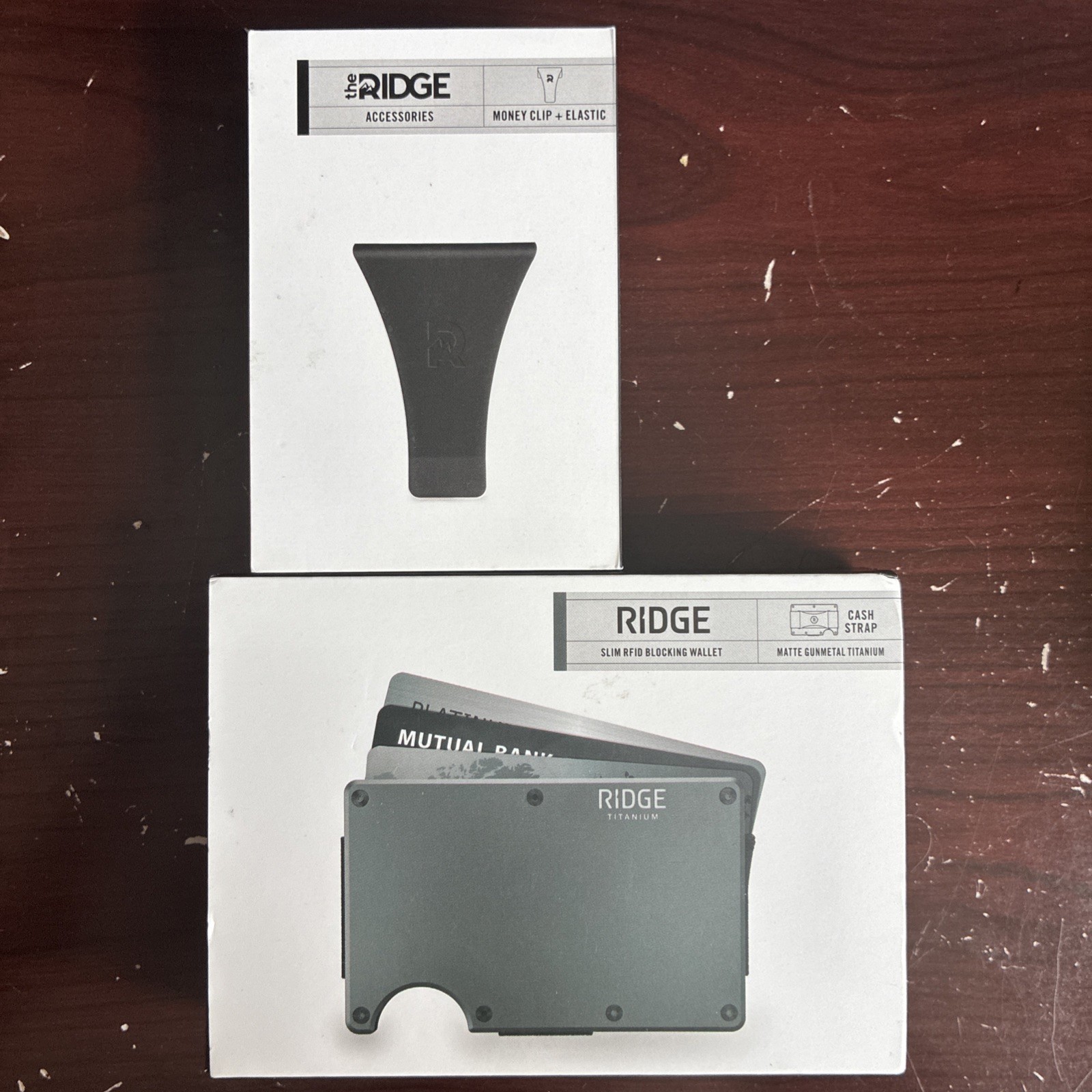 Ridge Slim Fold Wallet Gunmetal with Clip