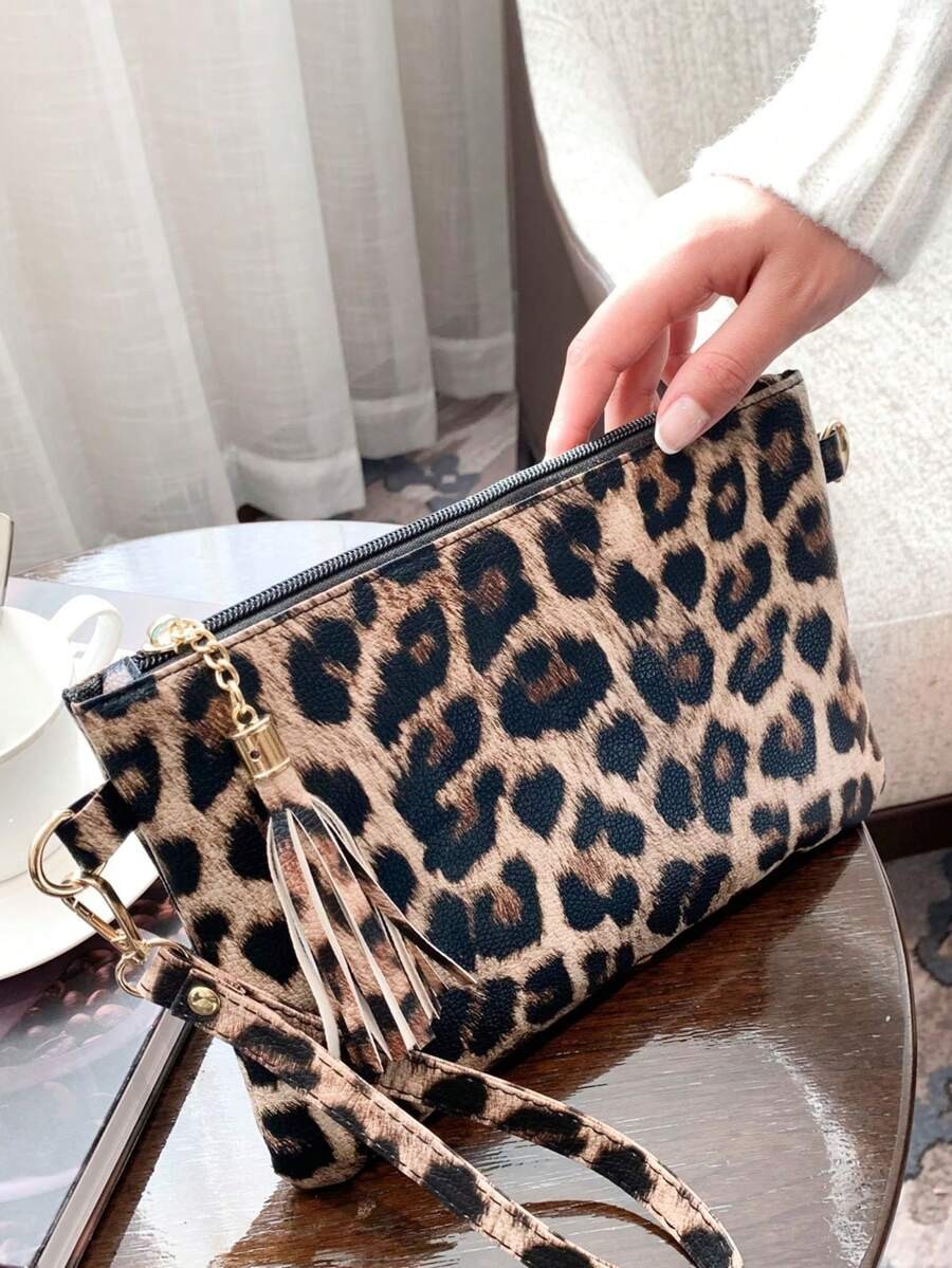 Vintage Jacquard Splicing Square Bag Women PU Leather Crossbody Purse Medium