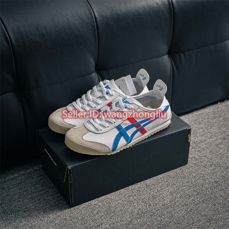 2026 Onitsuka Tiger MEXICO 66 White Blue Red DL408-0146 1183C102-100 Unisex