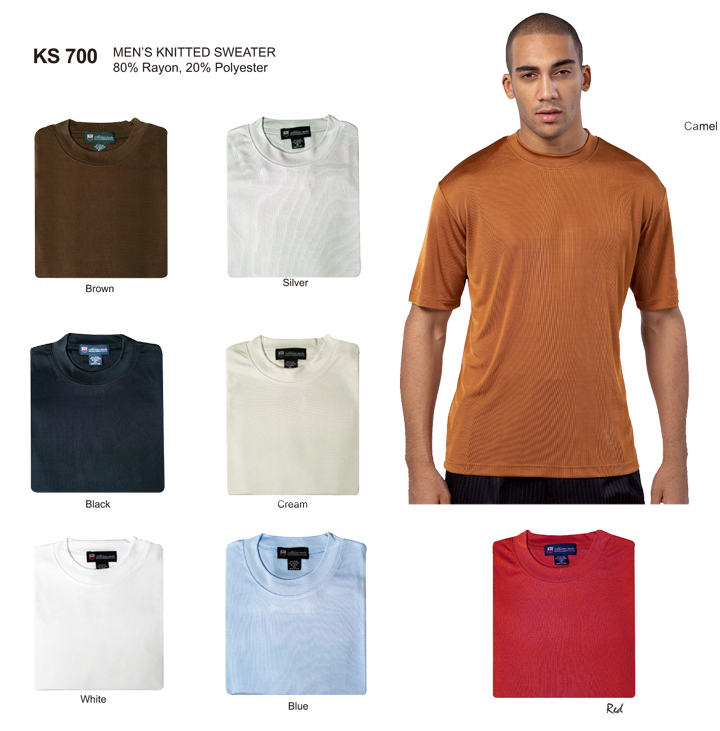 High quality Men’s Knitted Short Sleeve Sweater by Fortino Landi Style-KS700