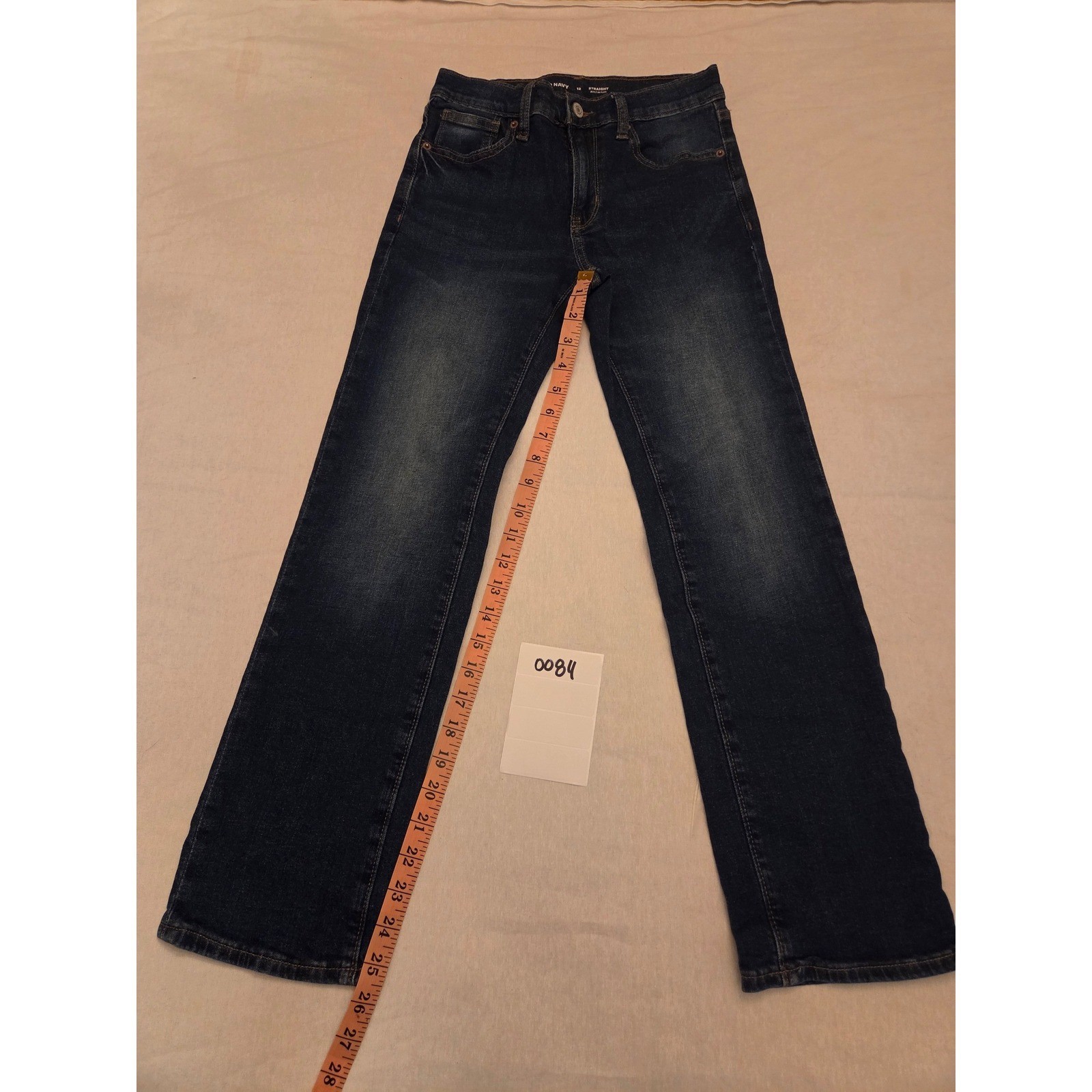 Old Navy Boys Relaxed Fit Straight Leg Jeans w/ Adjustable Waist – Size 12