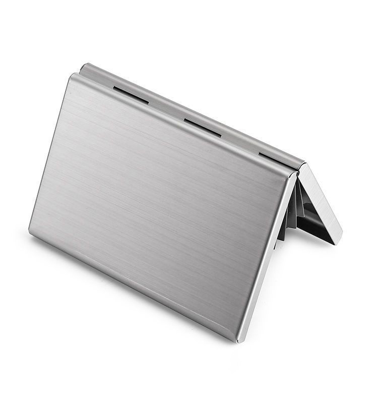Credit Card ID Holder Slim Money Travel Wallet Men Stainless Steel RFID Blocking