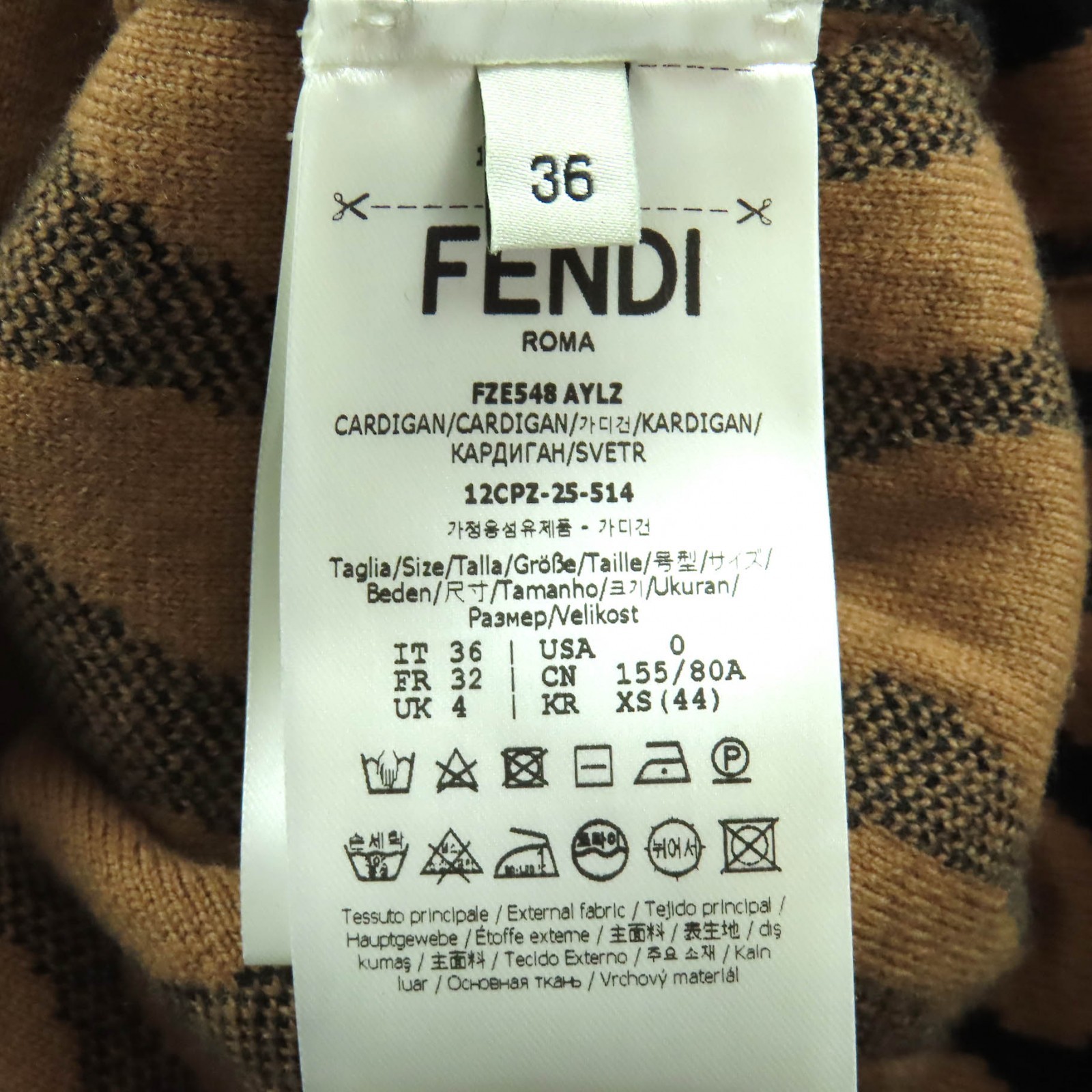 Fendi Leopard Pattern Wool Cashmere Cardigan – DUTY FREE