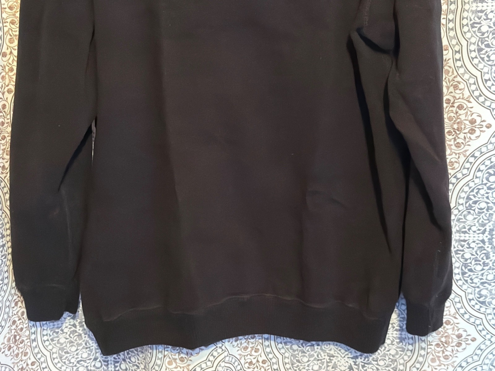 Vintage Black Half-Zip Reversible Sweater Ribbed Collar & Cuffs Mens Size XL