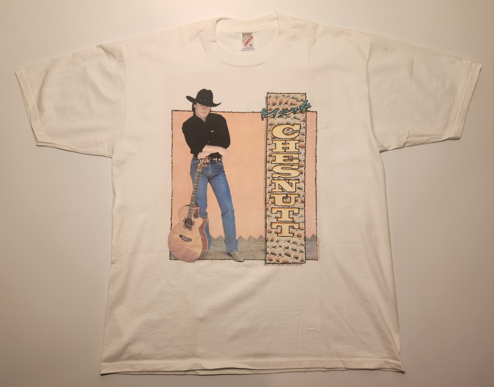 1993 Mark Chesnutt Tour Double Sided Concert T-Shirt XL Nice Cond As Pictured