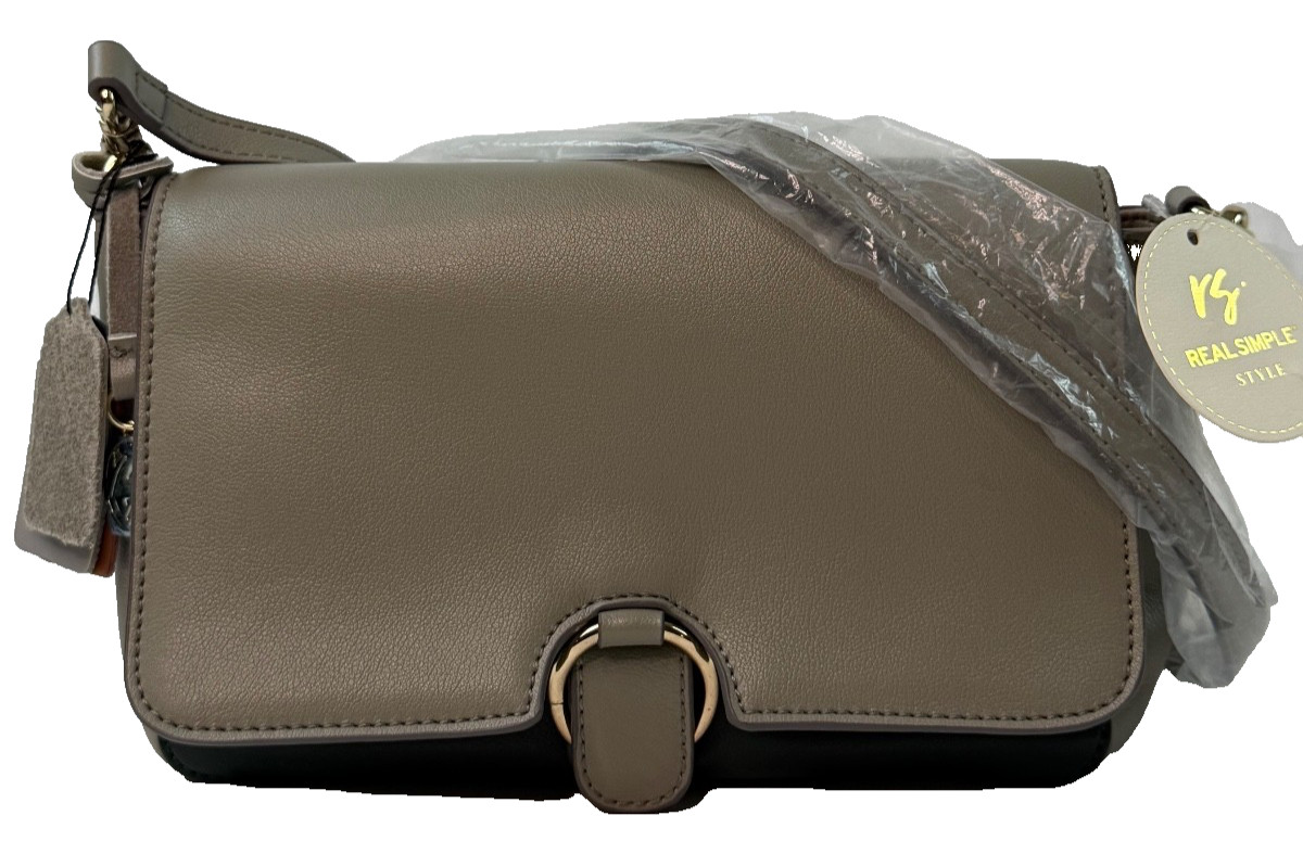 Real Simple Style Green Multi Crossbody Bag Adjustable Strap New With Tags