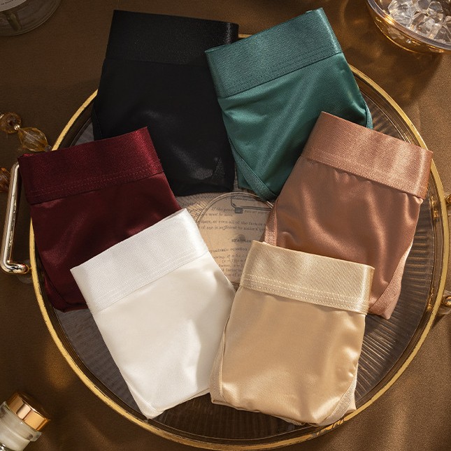 6 Pack Lot Sexy Womens Satin Panties Bikinis Underwear Lingeries Brief Low Rise