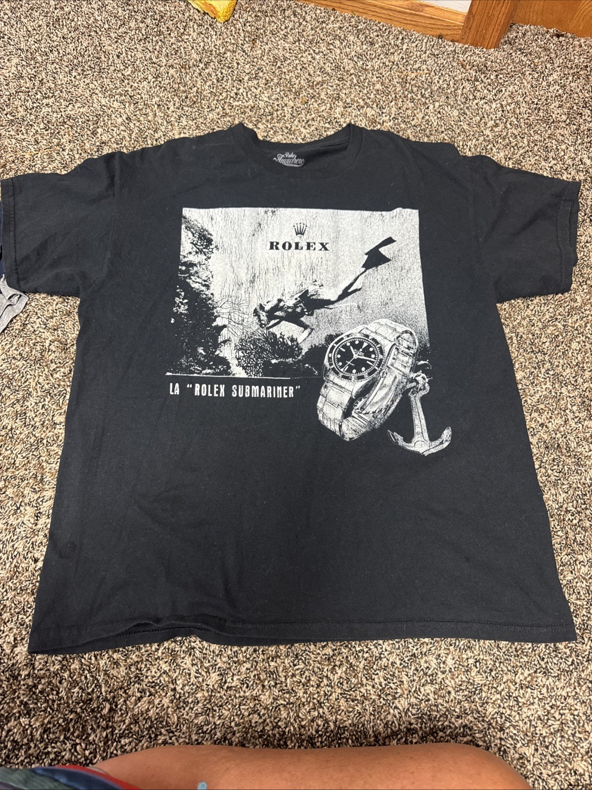 Black ROLEX Watch Submariner T-Shirt Strike Anywhere Made In USA Size Medium