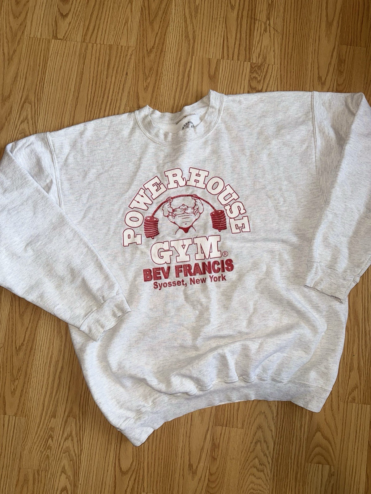 Vintage Powerhouse Gym Bev Francis Syosset NY Sweatshirt Medium USA Made