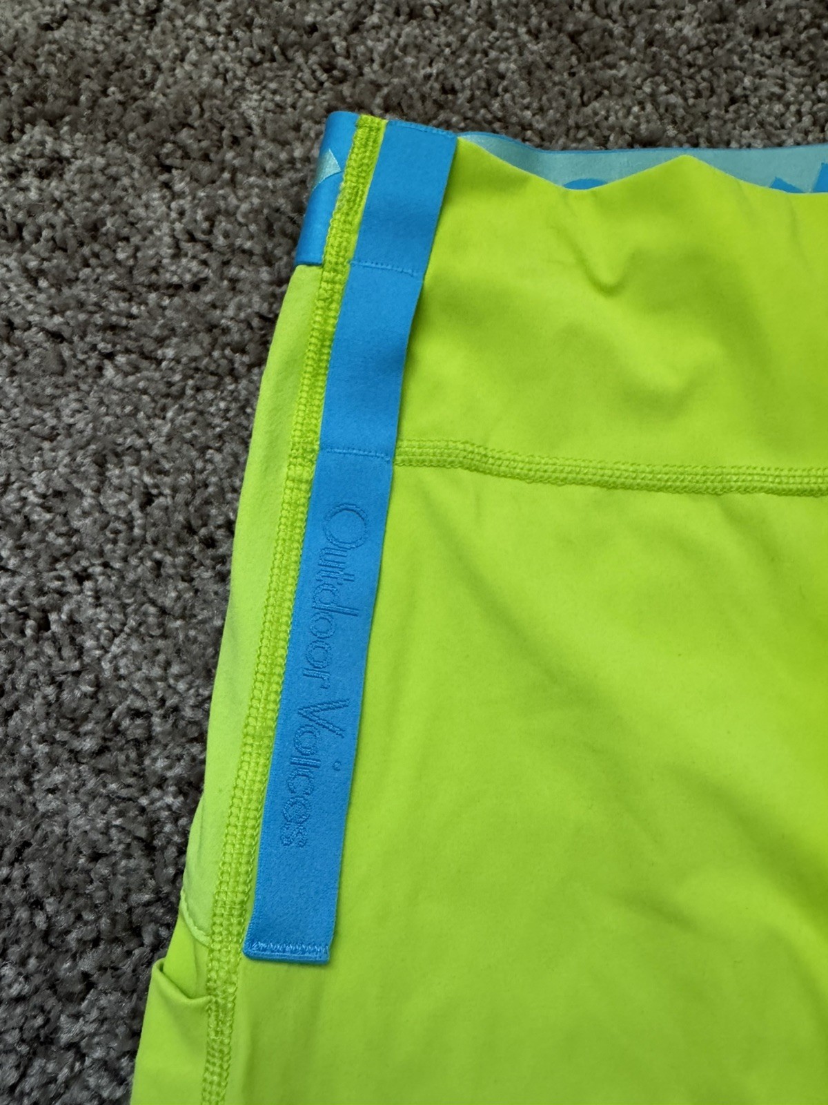 Disney X Outdoor Voices Size L Disney Goofy Shorts Lime Green UPF-50