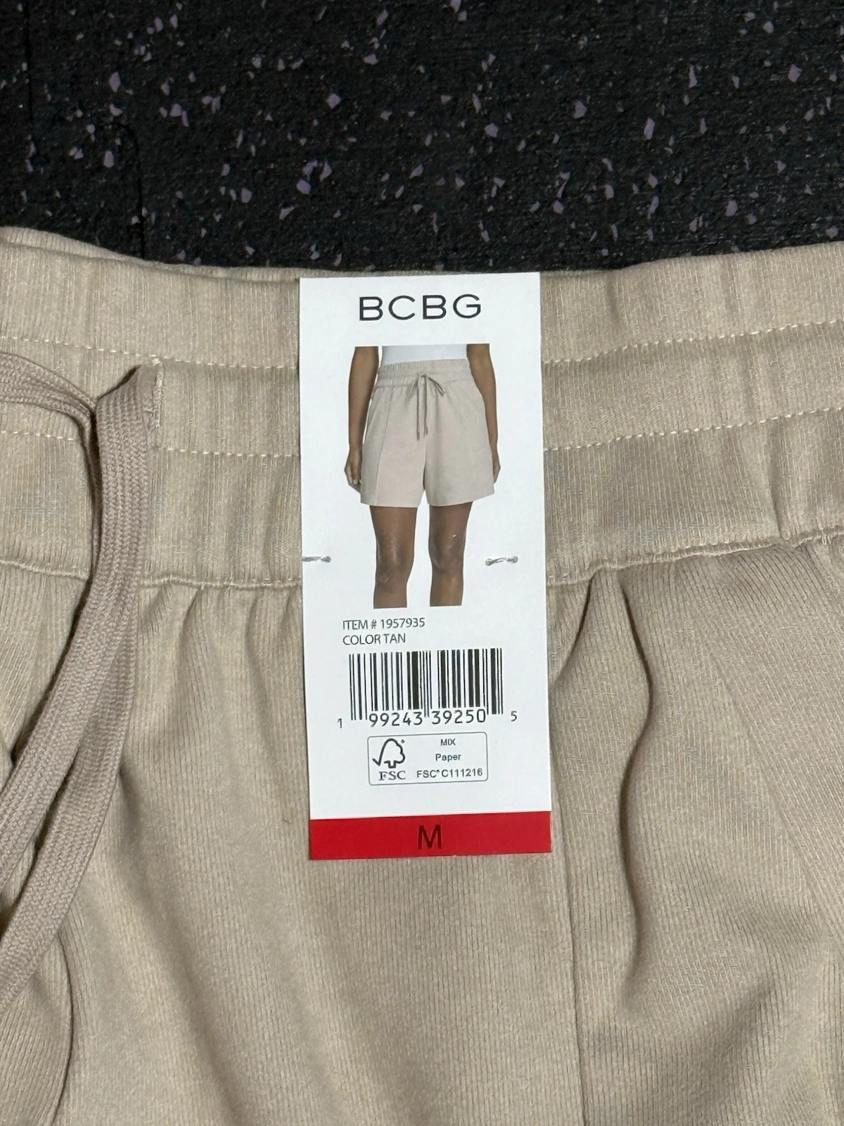 BCBG Women’s Athletic Shorts Drawstring Elastic Waist Pockets