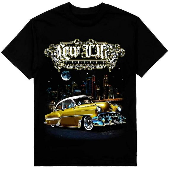 Low Rider Classic Mens Heavyweight T-Shirt Print On Shaka Wear Tee