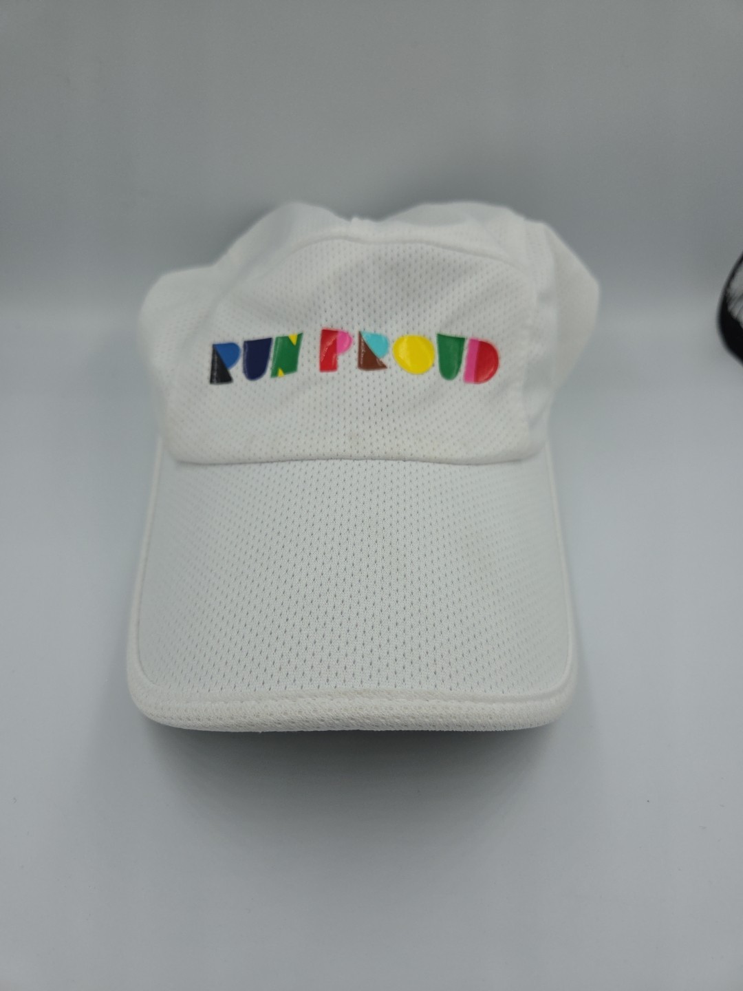 NEW Women’s Brooks Run Happy Run Proud Pride Hat Adjustable Breathable White